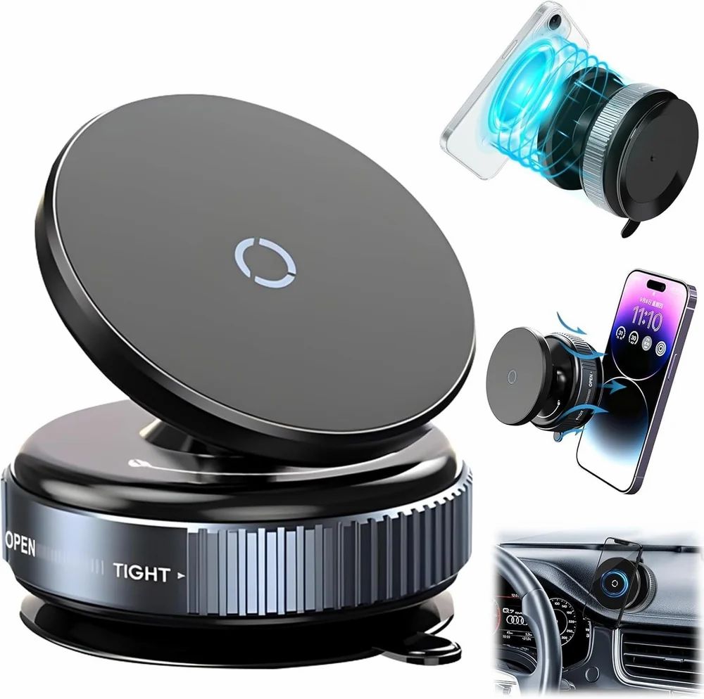 AutoClamp™ 360° Magnetic Car Phone Holder | Strong Grip & Rotation Mount